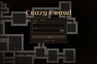 Crazy Crawl: a stone dungeon under the game's gold title